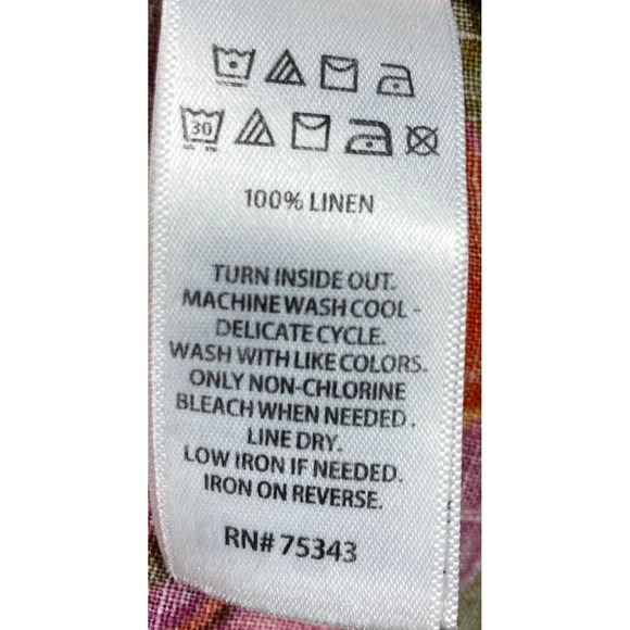 C&C California Linen Pants Womens Small Orange Tropical Floral Wide‎ Leg Cropped - Picture 3 of 11